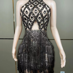 Short Diamond gown w/ fringe