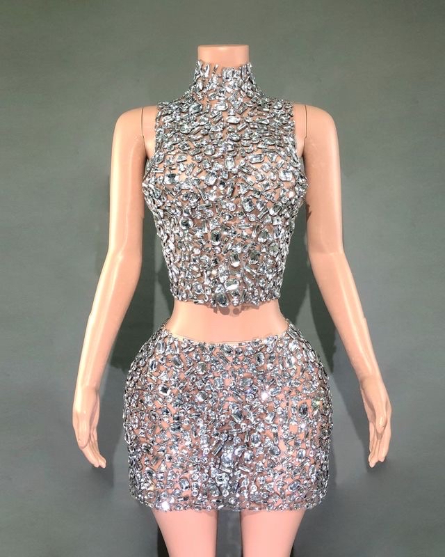 2 pc. Diamond Top w/Mini Skirt
