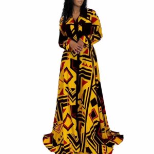 long-ethnic-print-yellow-dress
