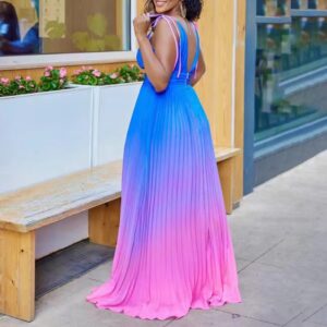 Rainbow Pleated Dress