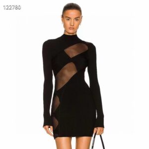 blk-cut-out-long-sleeve-short-dress