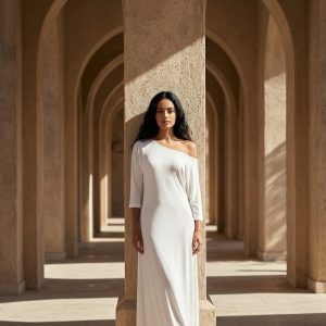 White Cotton oversized Maxi Dress
