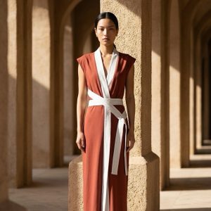 Japanese inspired elastic Long Dress