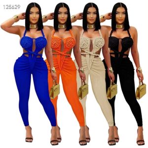 revealing jumpsuit w/ braided top