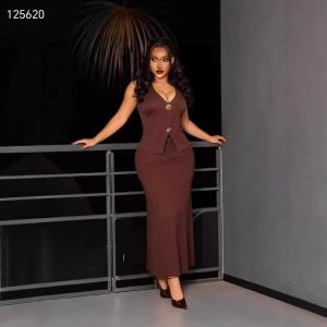 Brown 2 pc set outfit